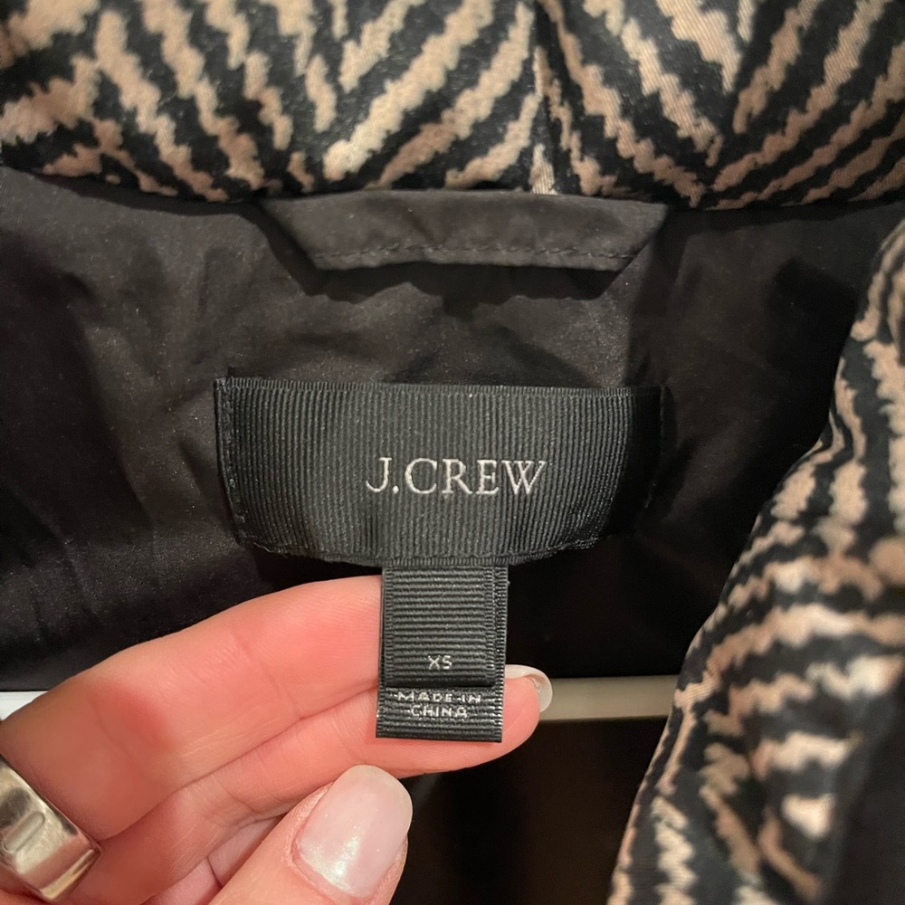 J. Crew Black and Cream Chevron Vest - Picture 3 of 3